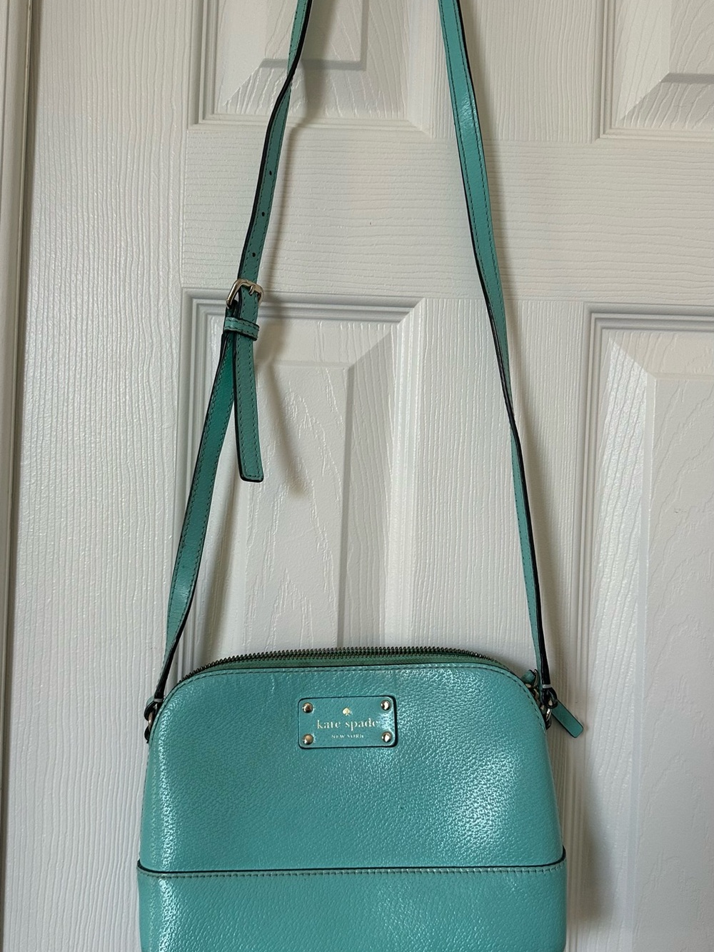 kate spade Turquoise Pebble Leather Crossbody